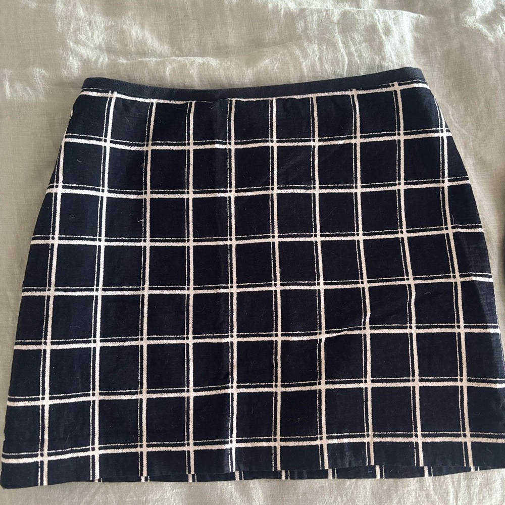 Black and White Checkered Skirt